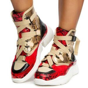 SUPERSTAR HIGH MULTI SNAKE TOP SNEAKERS Women – Snake ( BRAND NEW !!!! )